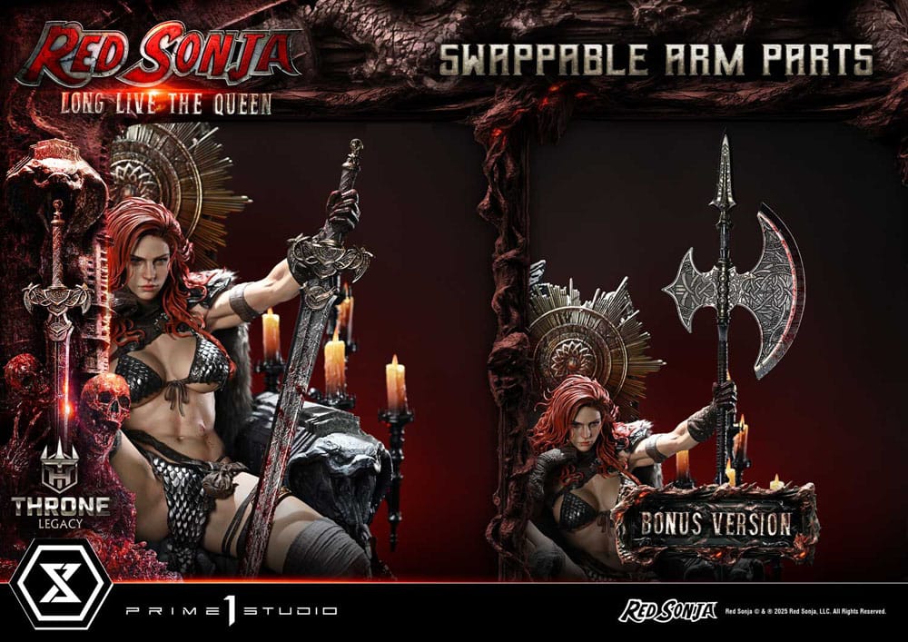 Red Sonja Throne Legacy Collection Statue Statue 1/3 Red Sonja: Long Live the Queen Bonus Version 77 cm P065381