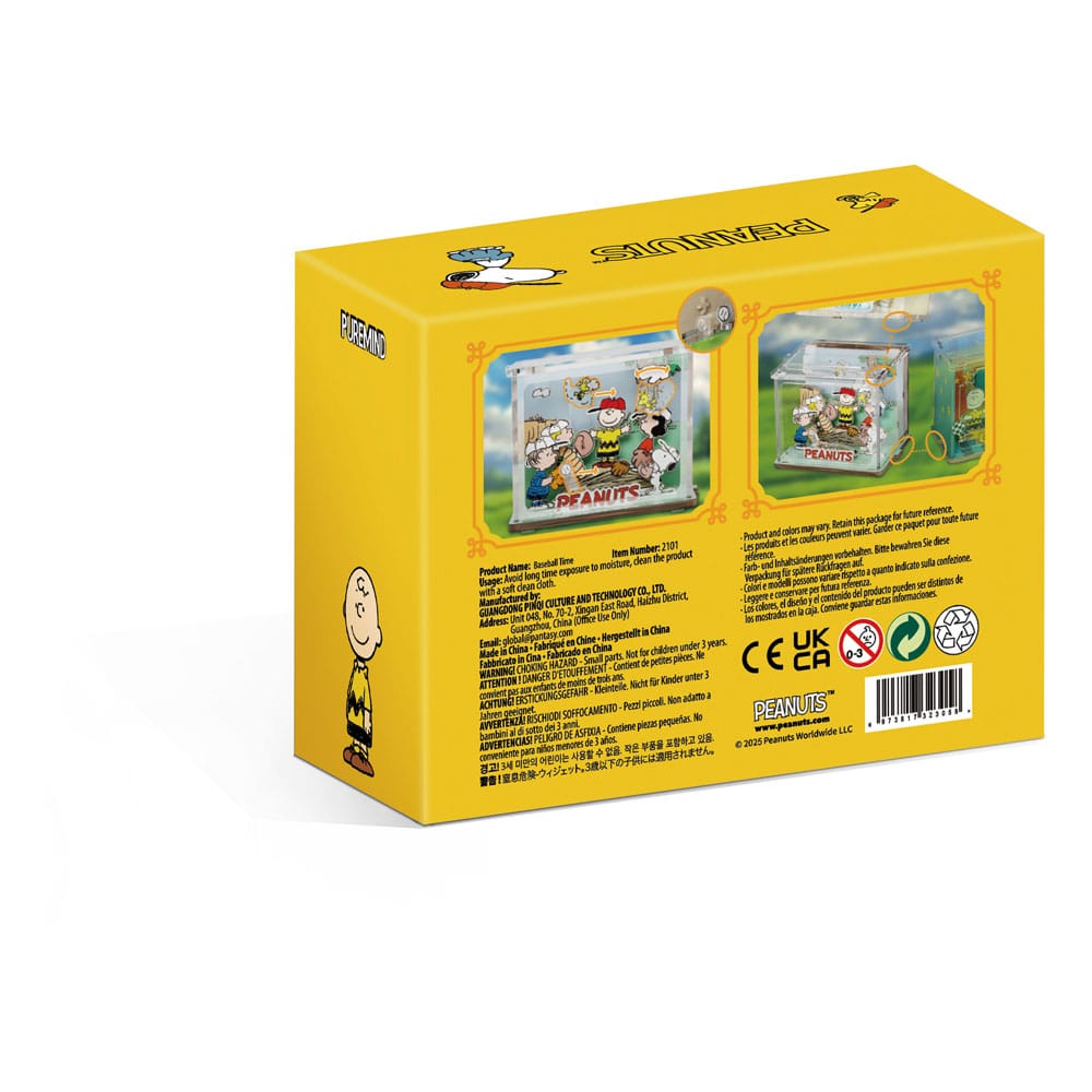 Peanuts Puremind DIY Construction Mini Scene Baseball Time P054591