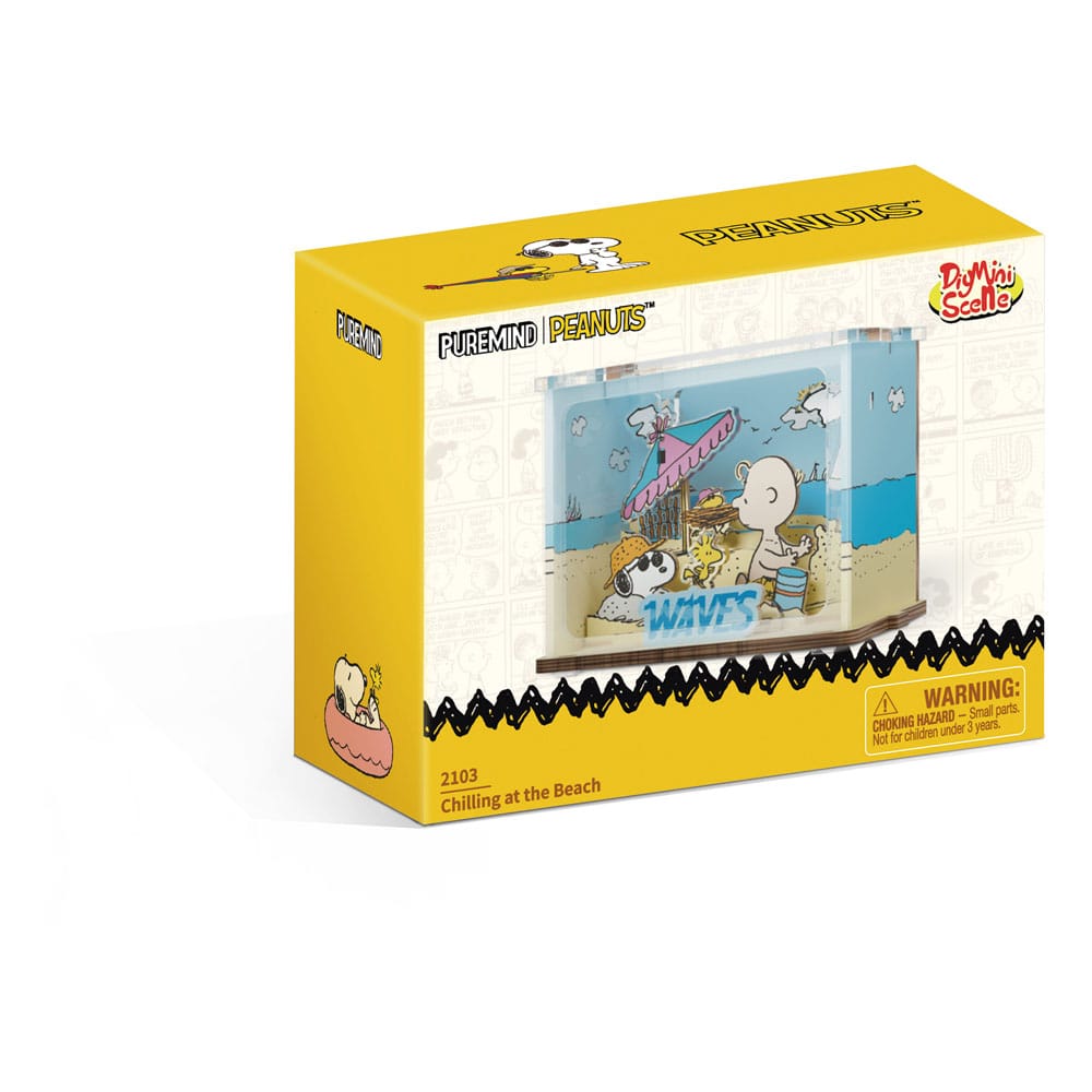Peanuts Puremind DIY Construction Mini Scene Chilling at the Beach P054593