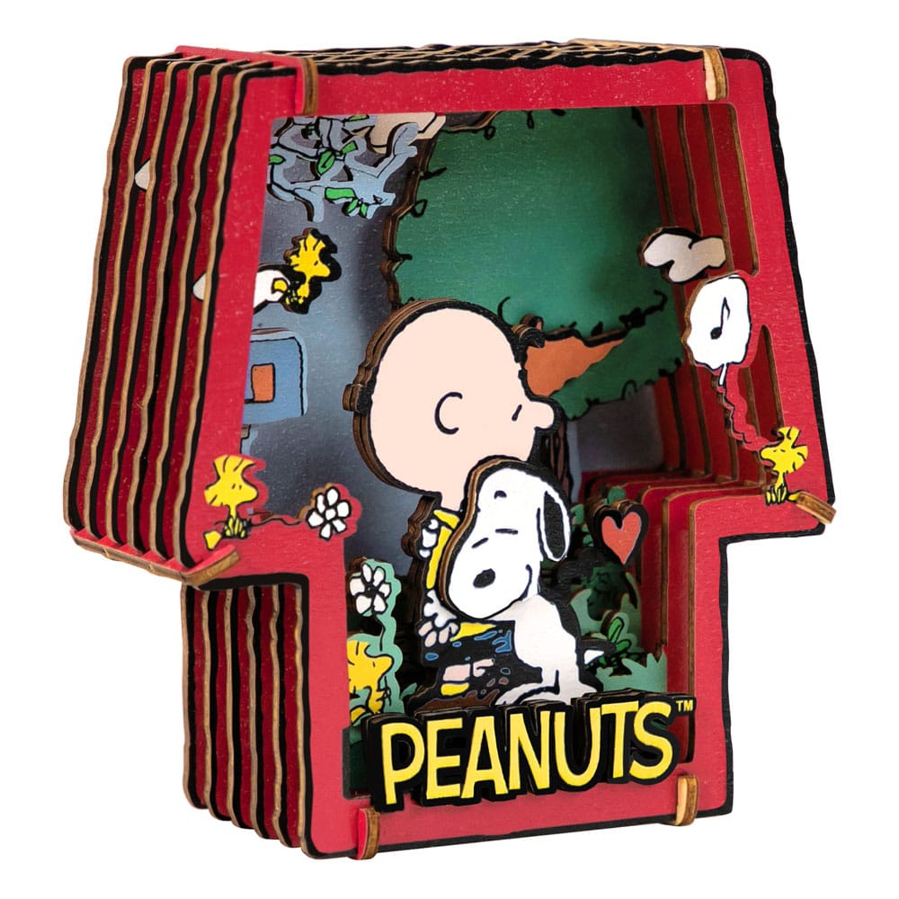 Peanuts Puremind Model Kit Wooden Theater Healing Hug P054597