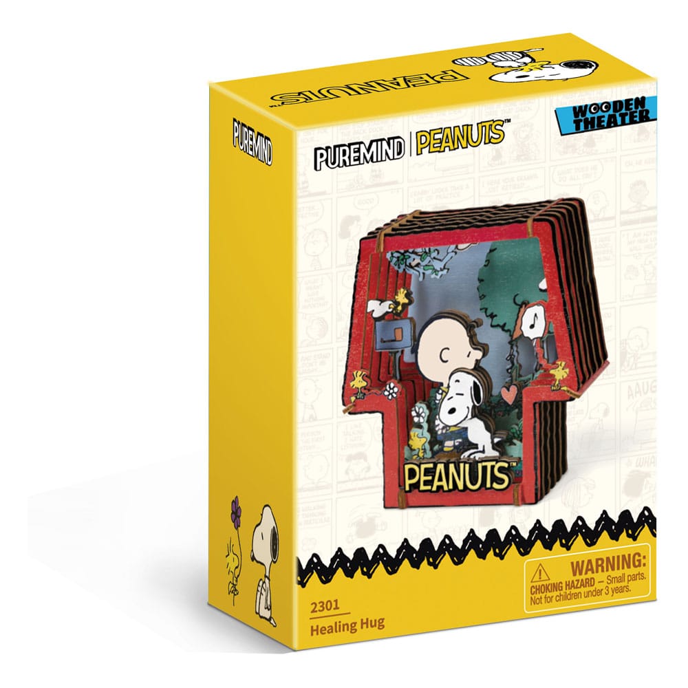 Peanuts Puremind Model Kit Wooden Theater Healing Hug P054597
