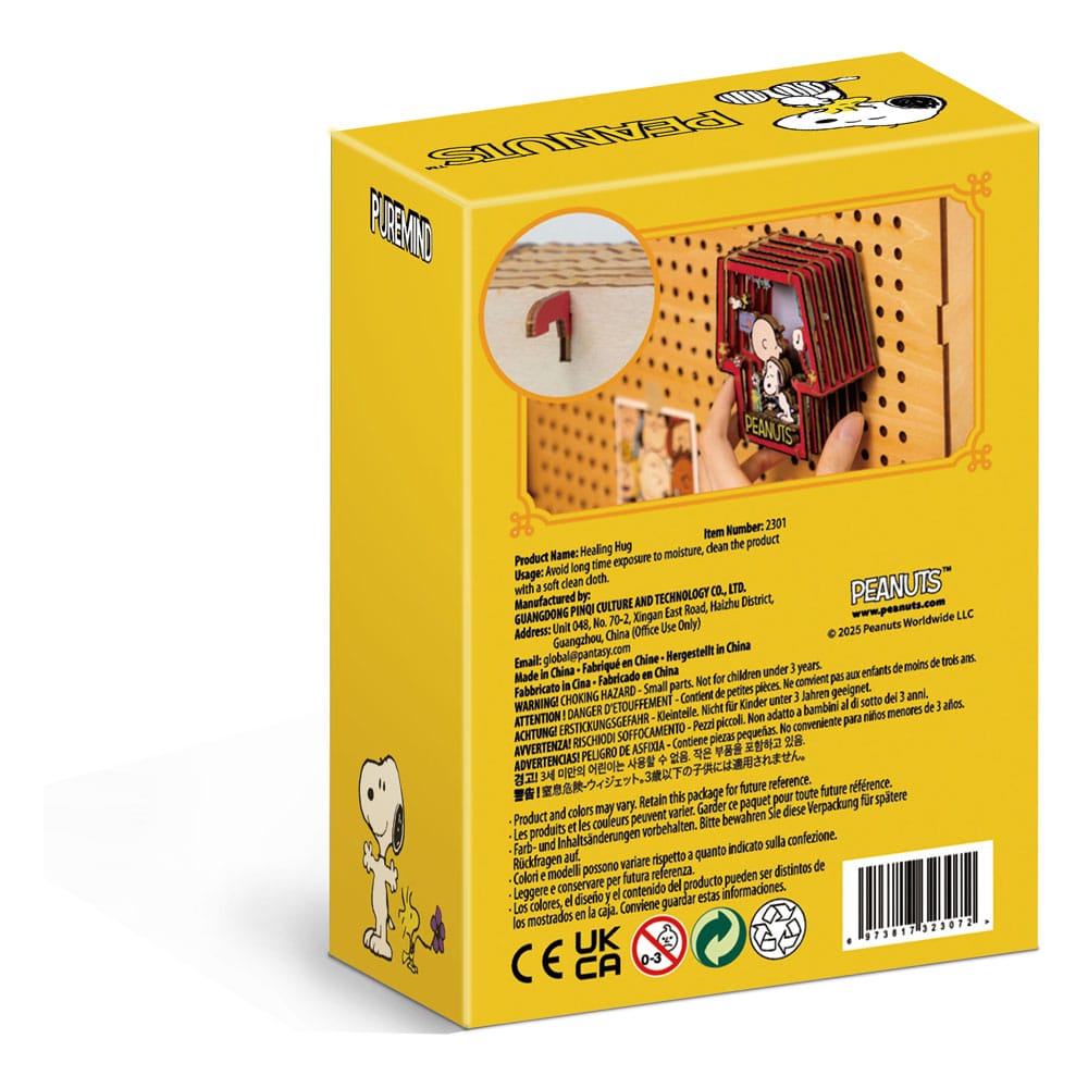 Peanuts Puremind Model Kit Wooden Theater Healing Hug P054597