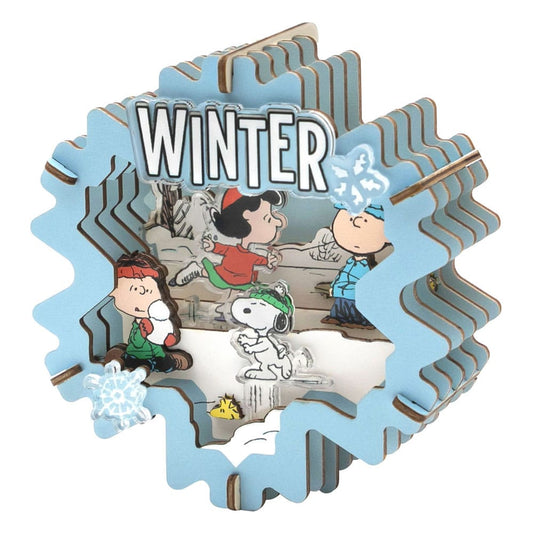 Peanuts Puremind Model Kit Wooden Theater Winter Wonderland P054599