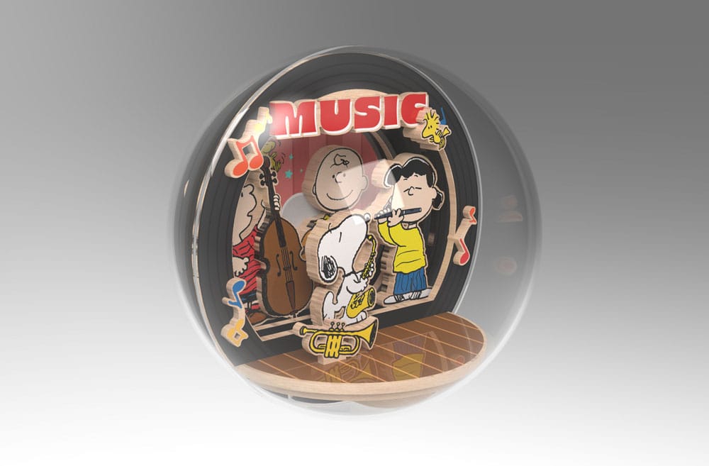 Peanuts Puremind Model Kit Globe Wooden Theater Globe Night of Music P054600