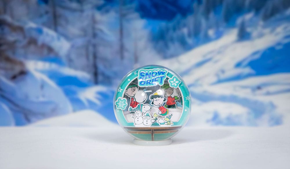 Peanuts Puremind Model Kit Wooden Theater Globe Snow Drift P054601