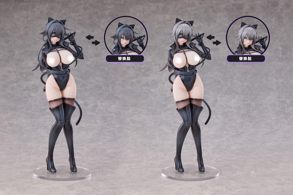 Original Character Tmano PVC Figures 2-Pack 1/6 Cat Woman Happy-chan DX Ver. 27 cm P067199