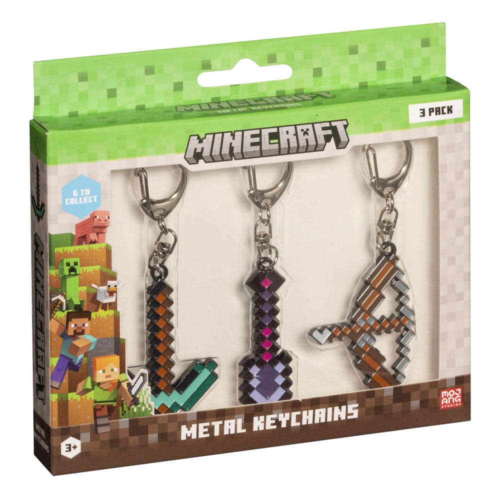 Minecraft Keychains 3-Pack Assortment (12) P055695