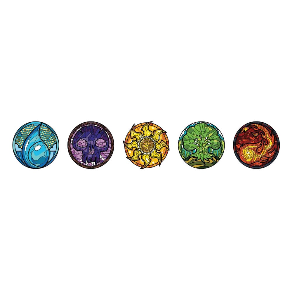 Magic: The Gathering Pins Blind Box Mystery Stained Glass Lands Assortment (10) P065647