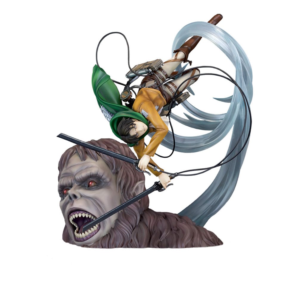 Attack on Titan PVC Statue 1/7 Levi vs Beast Titan Ver. 28 cm P056445