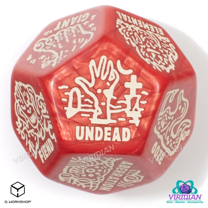 Viridian Jumbo Dice Monster Generator Die D12 Red P067677