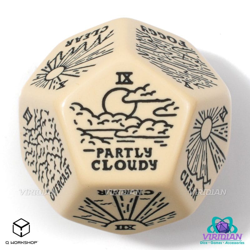 Viridian Jumbo Dice Weather Generator Die D12 Beige P067684