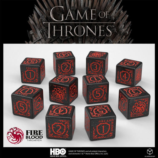 Game of Thrones Dice Set Targaryen 10xD6 (10) P056649