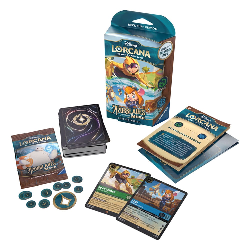 Disney Lorcana TCG Azurblaues Meer Starter Decks Display (8) *German Edition* P056715