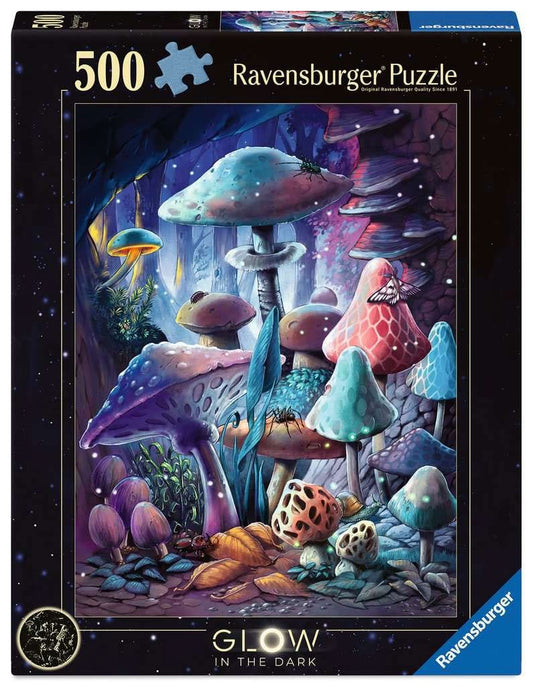 Ravensburger Glow-in-the-Dark Jigsaw Puzzle Moonlight Mushrooms (500 pieces) P056818