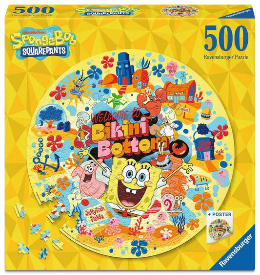 SpongeBob SquarePants Round Jigsaw Puzzle Welcome to Bikini Bottom (500 pieces) P056846