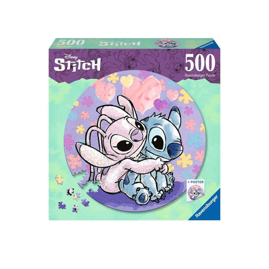 Lilo & Stitch Round Jigsaw Puzzle Stitch (500 pieces) P056905