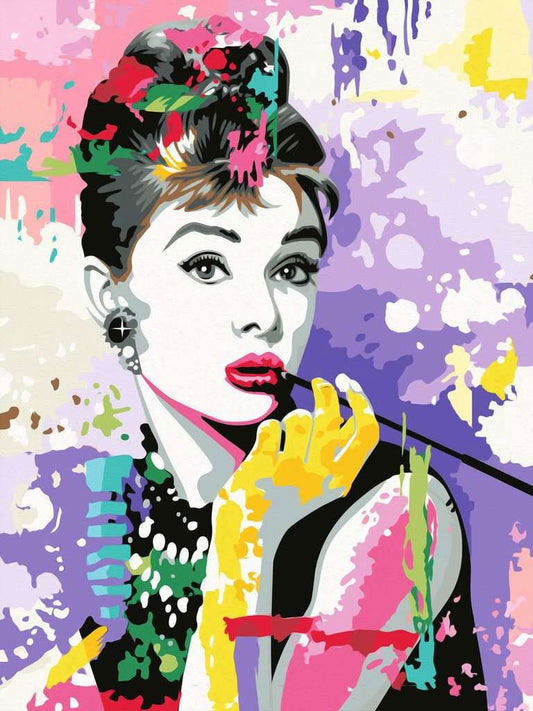 Audrey Hepburn CreArt Paint by Numbers Painting Set 30 x 40 cm P056930