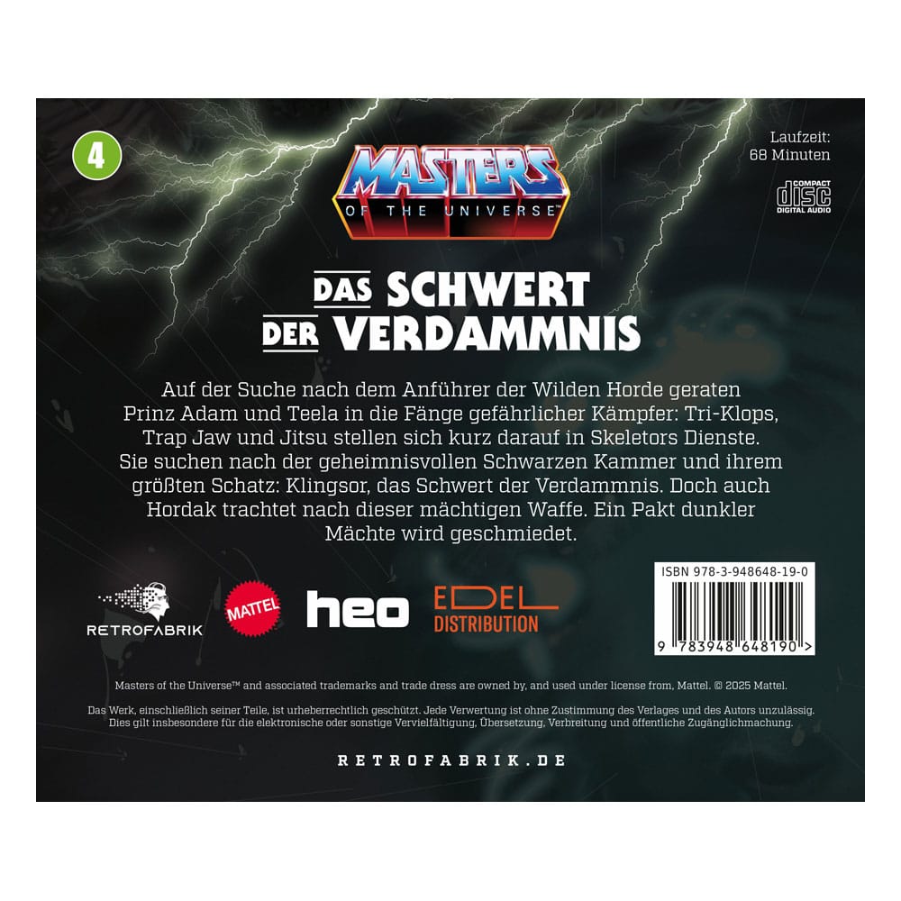Masters of the Universe Radio Play CD Episode 4: Das Schwert der Verdammnis *German Version* P056991