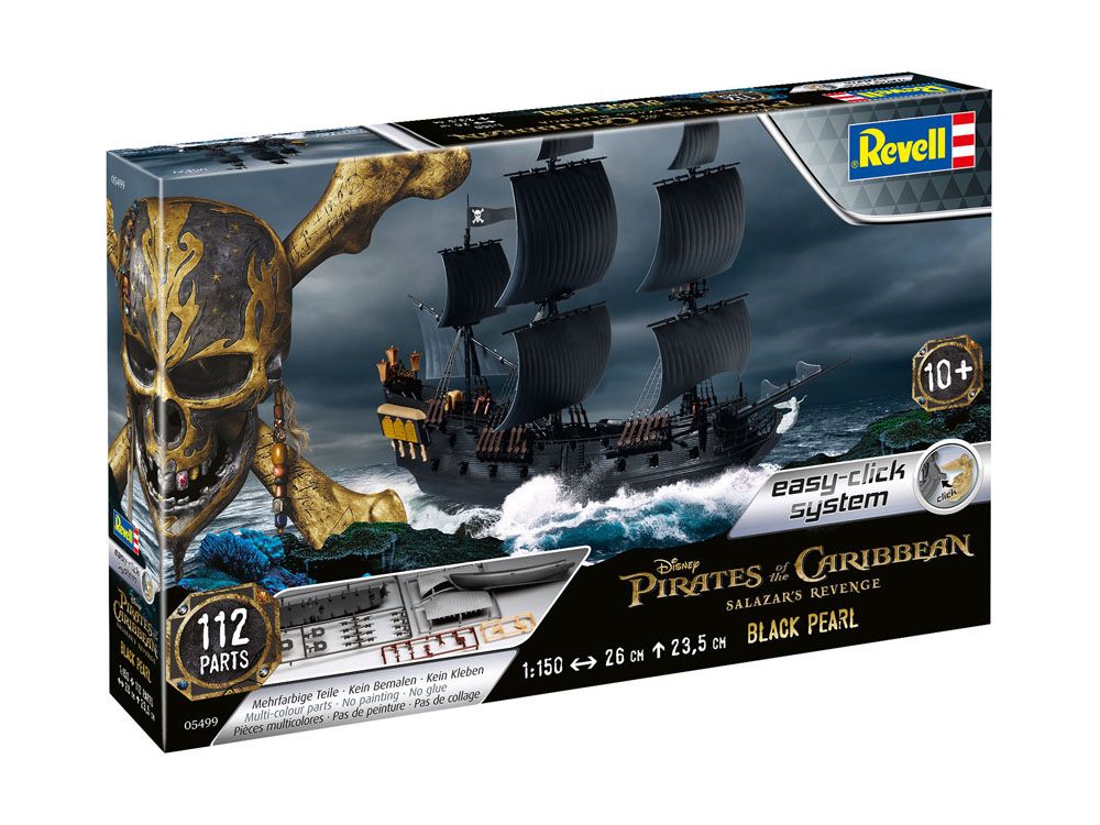 Pirates of the Caribbean Dead Men Tell No Tales Easy-Click Model Kit 1/150 Black Pearl 26 cm P057033