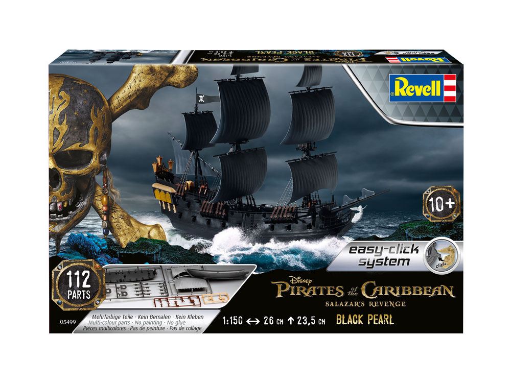 Pirates of the Caribbean Dead Men Tell No Tales Easy-Click Model Kit 1/150 Black Pearl 26 cm P057033