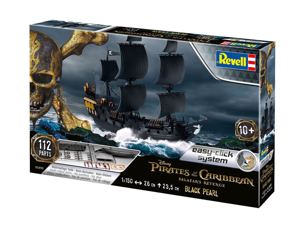 Pirates of the Caribbean Dead Men Tell No Tales Easy-Click Model Kit 1/150 Black Pearl 26 cm P057033