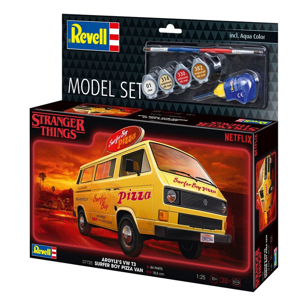 Stranger Things Model Kit Set 1/25 VW T3 Bus Surfer Boy (Aqua Color) 19 cm P067720