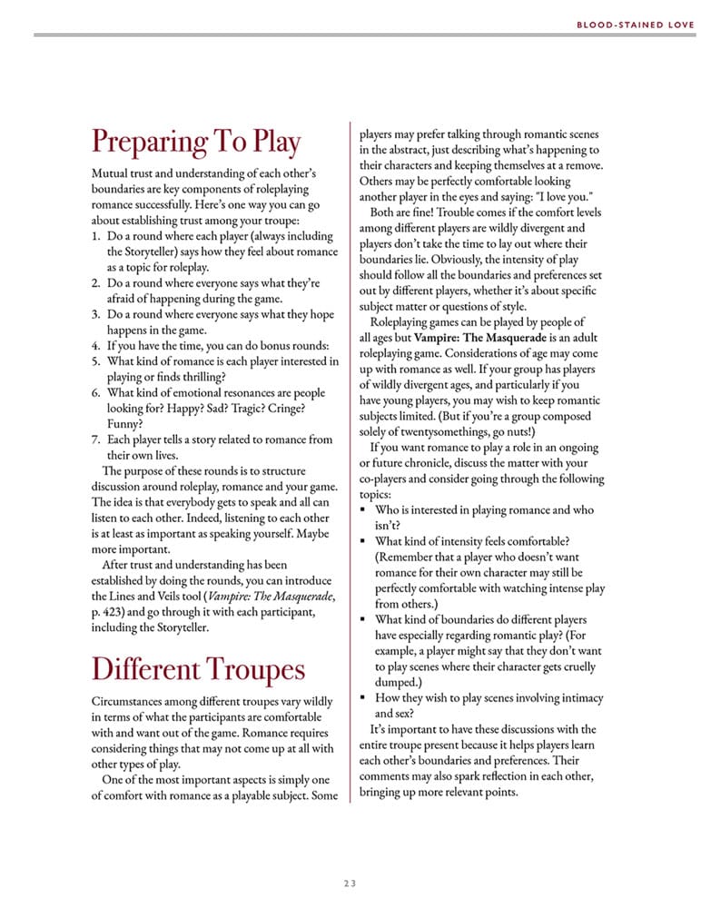 Vampire: The Masquerade 5th Edition RPG book Blood-Stained Love Sourcebook *Englische Version* P057089