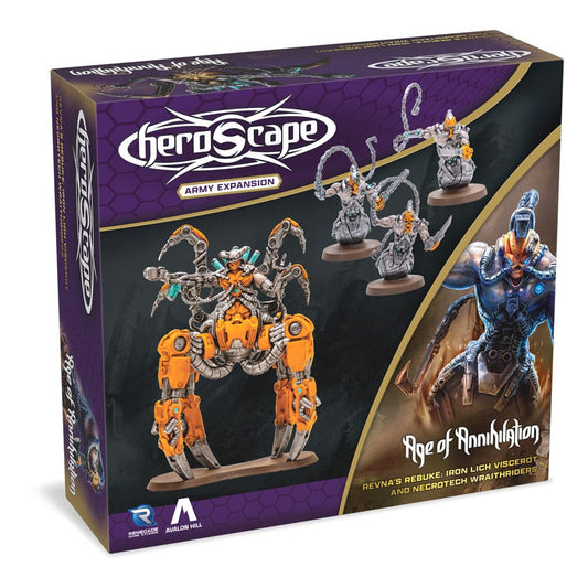 Heroscape Expansion Revna's Rebuke: Iron Lich Viscerot and Necrotech Wraithriders Army *English Version* P057143