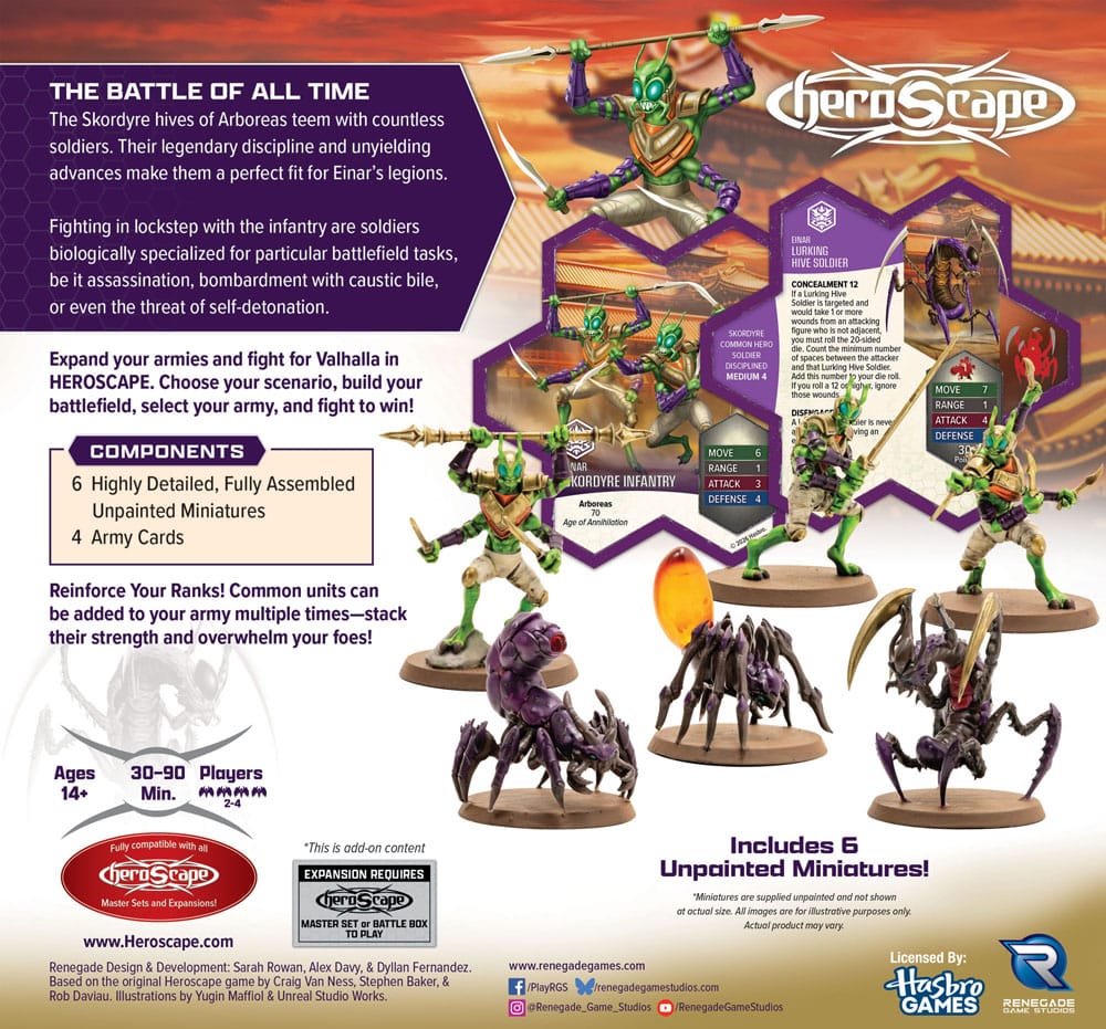 Heroscape Army Expansion Age of Annihilation Skordyre Soldiers (Common) *English Version* P065317
