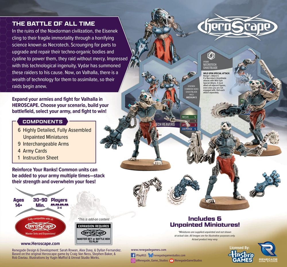 Heroscape Army Expansion Age of Annihilation Upgraded Necrotech Reavers (Common) *English Version* P065319