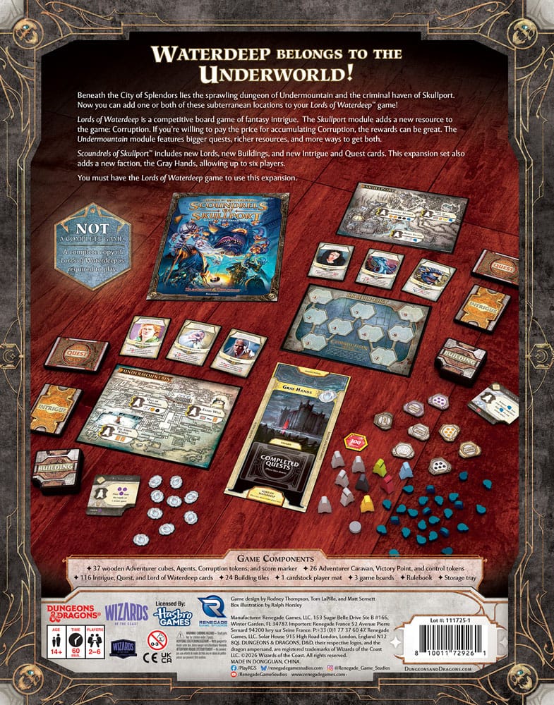 Dungeons & Dragons board game Lords of Waterdeep: Scoundrels of Skullport Expansion *English Version* P066066