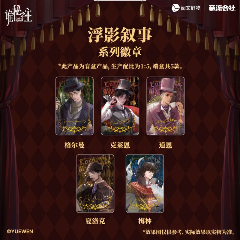 Lord of the Mysteries Blind Box Pin Badge Display (5) P057542