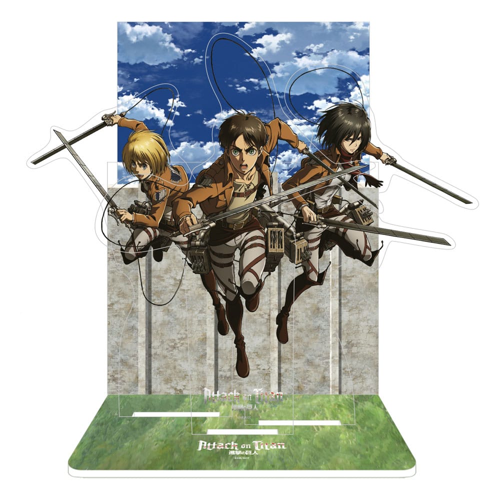 Attack on Titan Acrylic Diorama Eren, Mikasa & Armin 20 cm P057720