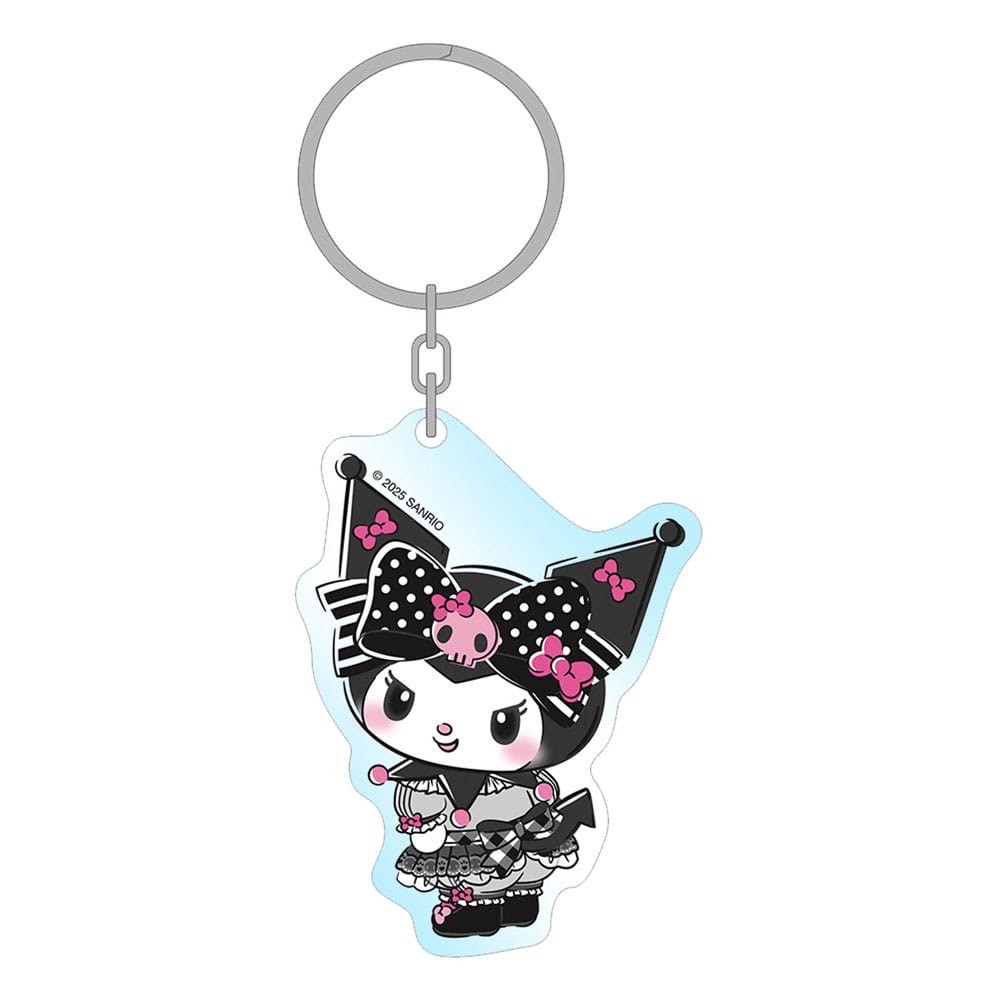 Sanrio Pink Black Party Series Acrylic Keychain Kuromi 7 cm P064883