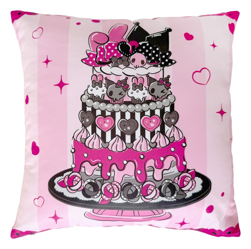Sanrio Pink Black Party Series Pillow Kuromi & My Melody 35 x 35 cm P074051
