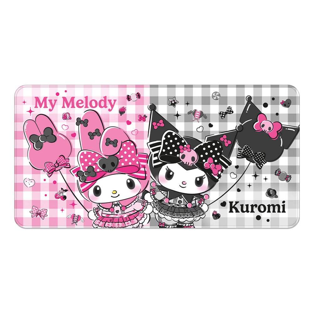 Sanrio Pink Black Party Series XXL Mousepad My Melody & Kuromi P064887