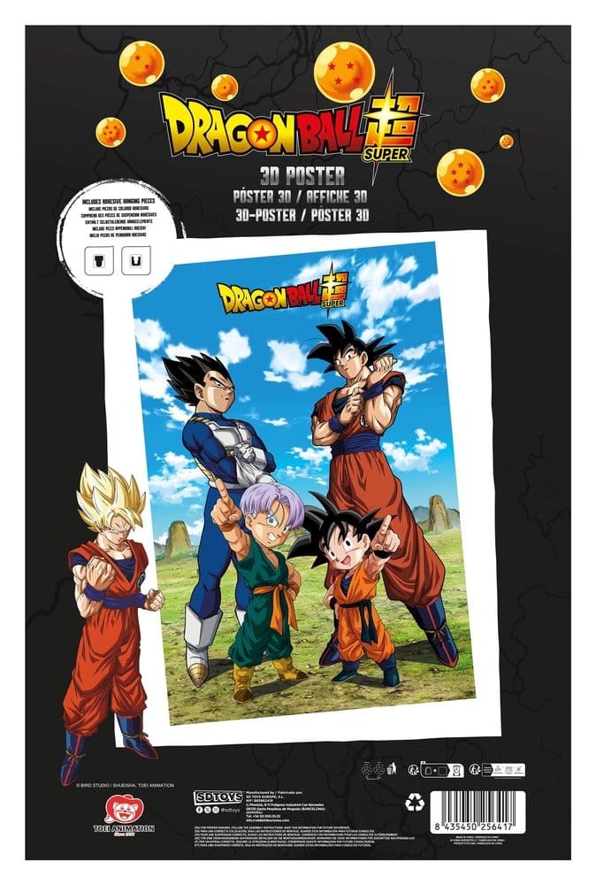 Dragon Ball Super 3D Poster Battle of Gods Goku Vegeta Family 38 x 58 cm P071449