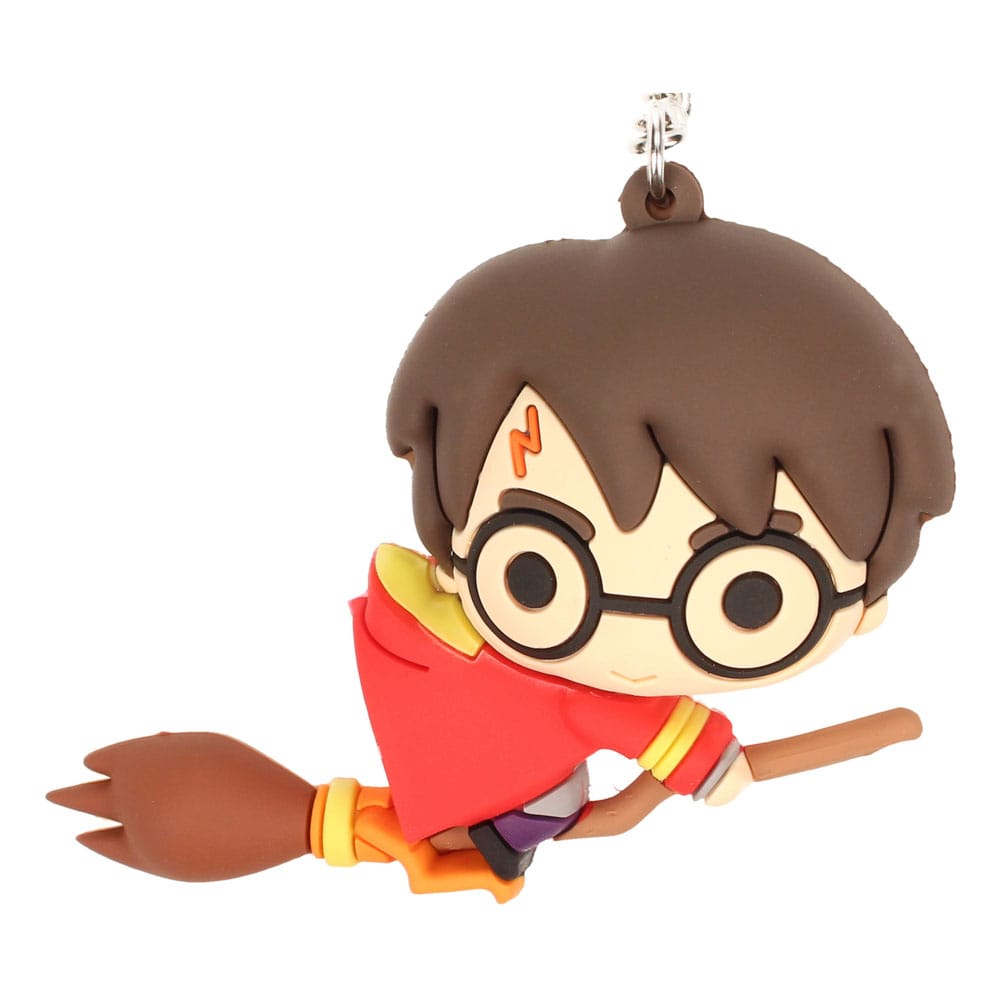 Harry Potter Rubber Keychain Harry Potter & Broomstick 7 cm P058105