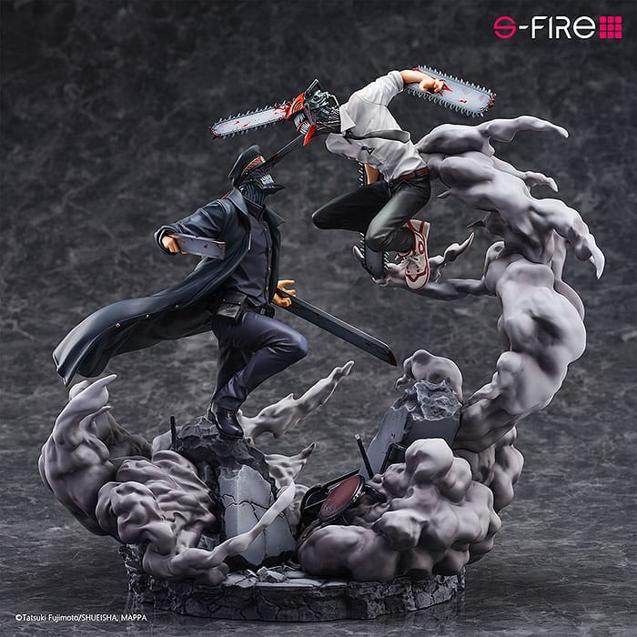 Chainsaw Man Statue Super Situation Figure Chainsaw Man vs. Samurai Sword 26 cm P058603
