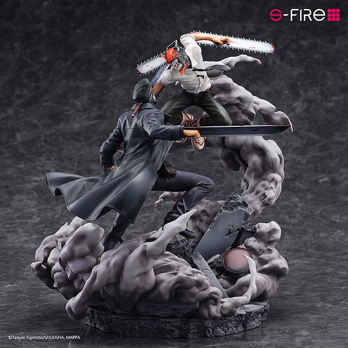 Chainsaw Man Statue Super Situation Figure Chainsaw Man vs. Samurai Sword 26 cm P058603