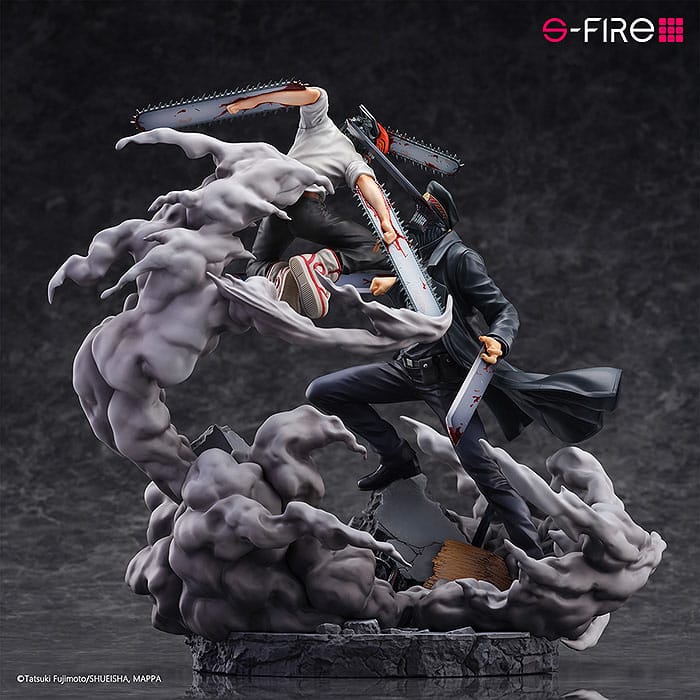 Chainsaw Man Statue Super Situation Figure Chainsaw Man vs. Samurai Sword 26 cm P058603