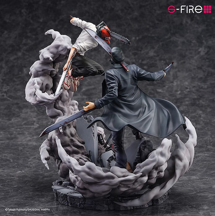 Chainsaw Man Statue Super Situation Figure Chainsaw Man vs. Samurai Sword 26 cm P058603