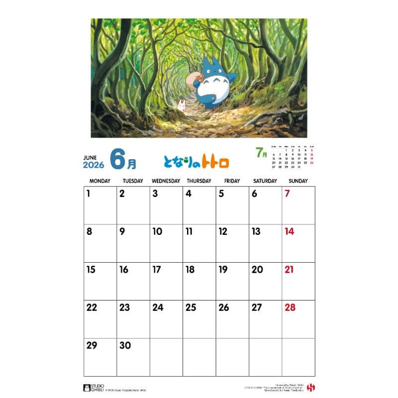 My Neighbor Totoro Calendar 2026 *English Version* P070990