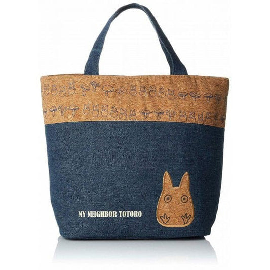 My Neighbor Totoro Lunch Bag cork & denim style Totoro P058816