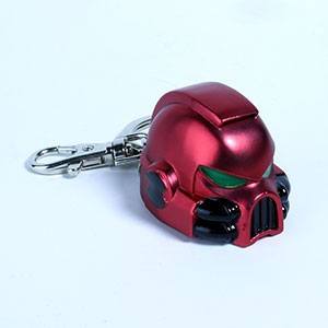 Warhammer 40K Metal Keychain Space Marine MKVII Helmet Blood Angels P059084