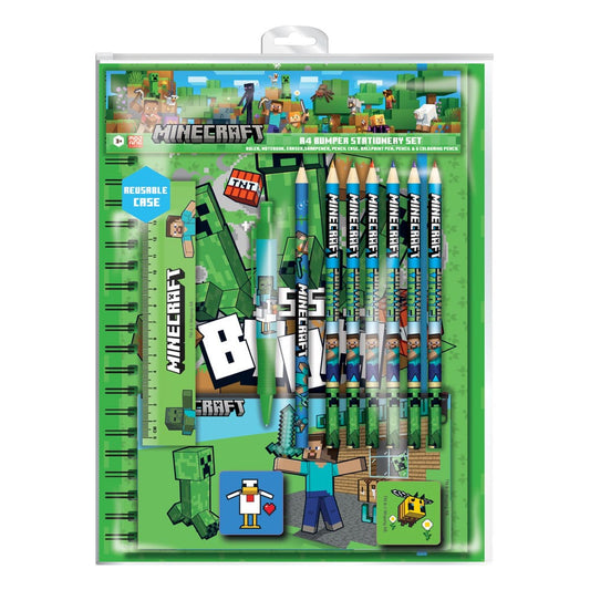 Minecraft 12-Piece Stationery Set A4 Bumper P059554