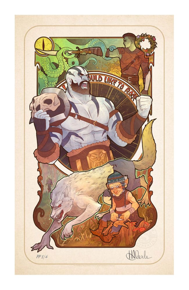 Critical Role Art Print Travis Willingham: 10th Anniversary Art Nouveau Illustrations 46 x 28 cm - unframed P065534