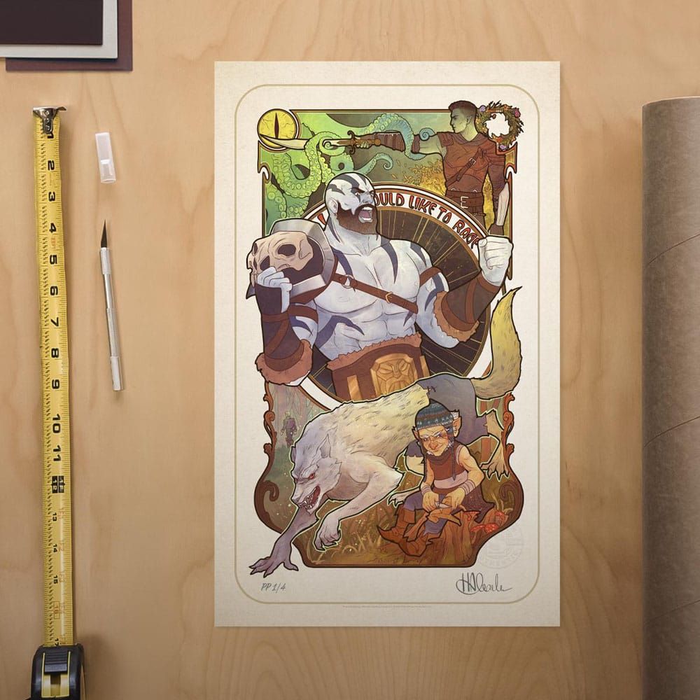 Critical Role Art Print Travis Willingham: 10th Anniversary Art Nouveau Illustrations 46 x 28 cm - unframed P065534