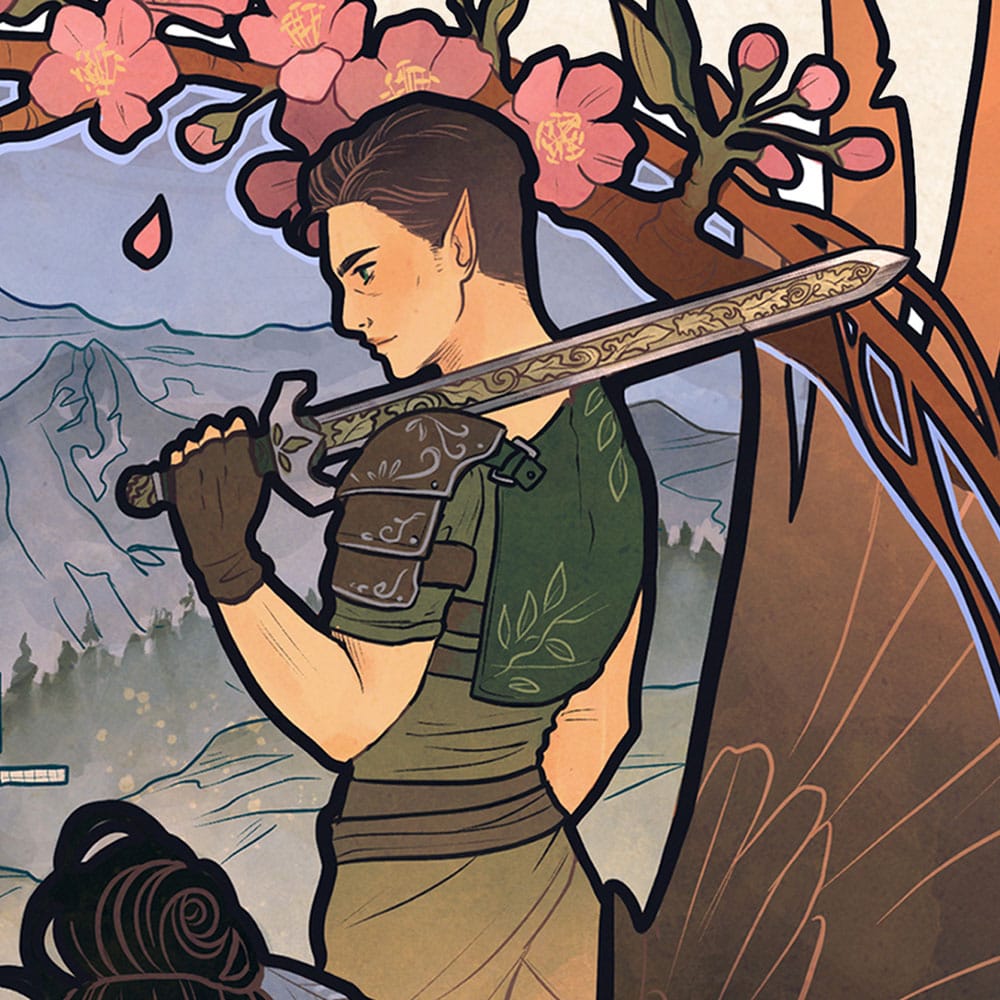 Critical Role Art Print Liam O'Brien: 10th Anniversary Art Nouveau Illustrations 46 x 28 cm - unframed P065537