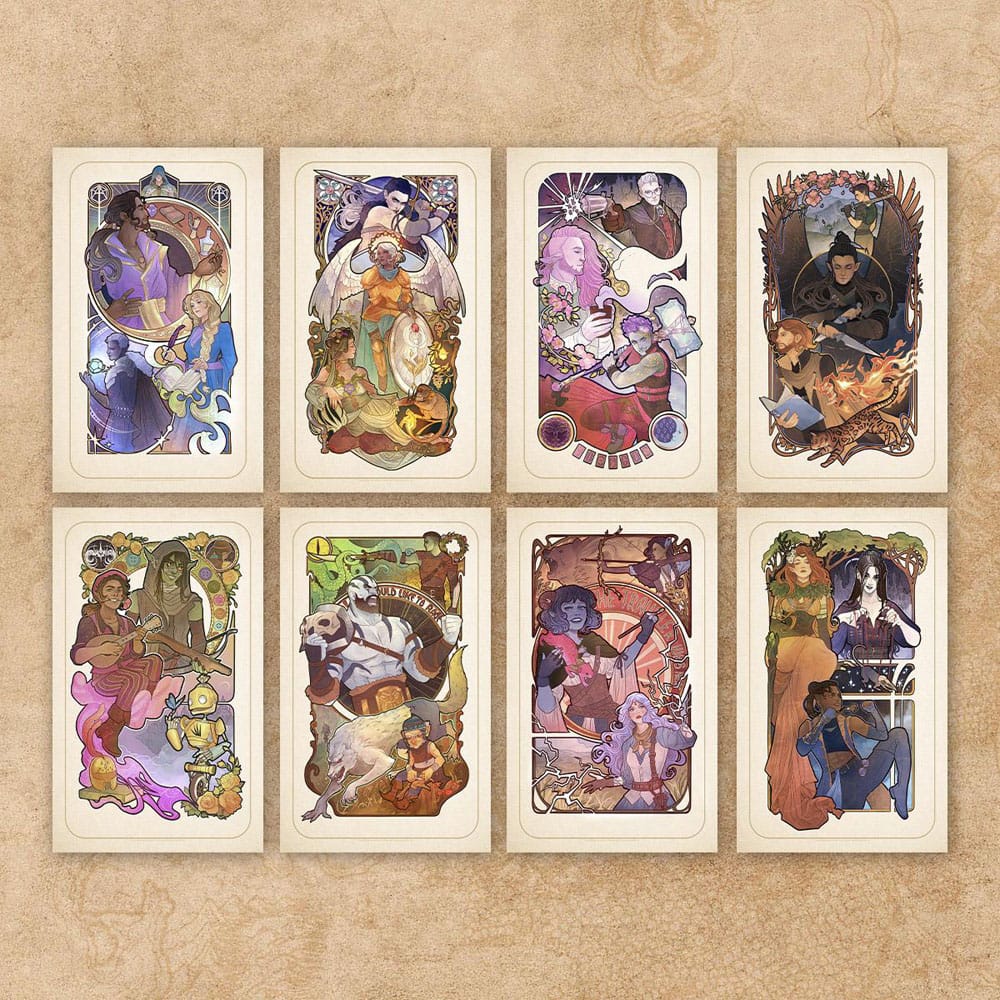 Critical Role Art Print 10th Anniversary Art Nouveau Illustrations 46 x 28 cm - unframed (Set of 8) P065541